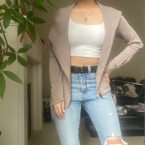 HELMUT LANG Brown Villous Asymmetrical Jacket - Picture 2 of 13